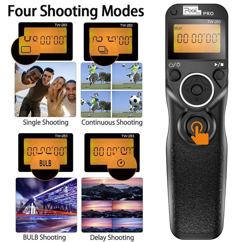 Pixel Remote Shutter Release Compatible for Sony, PIXEL TW-283 S1 Wireless Remote Release Cable Timer Remote Control Compatible for Sony Cameras - Image 4